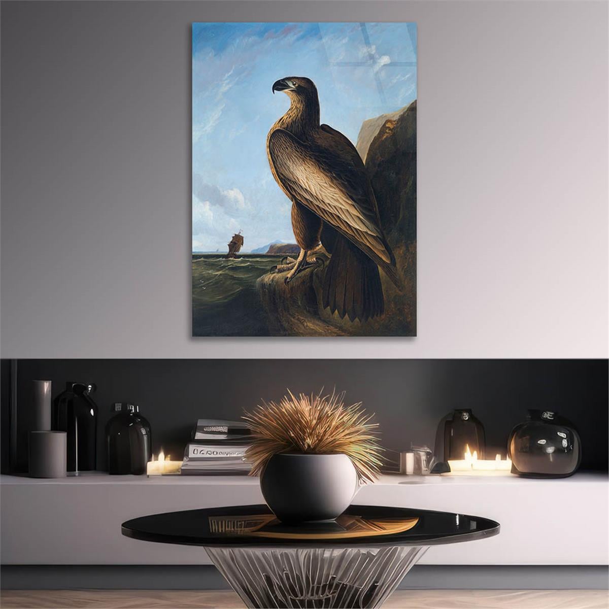 Kunst Thema auf bedrucktem Glas