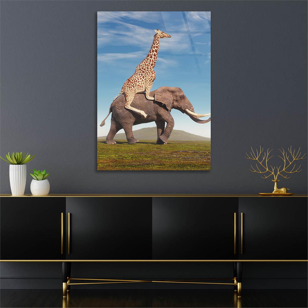 Tempered Glasss Wall Arts Natured-Themed
