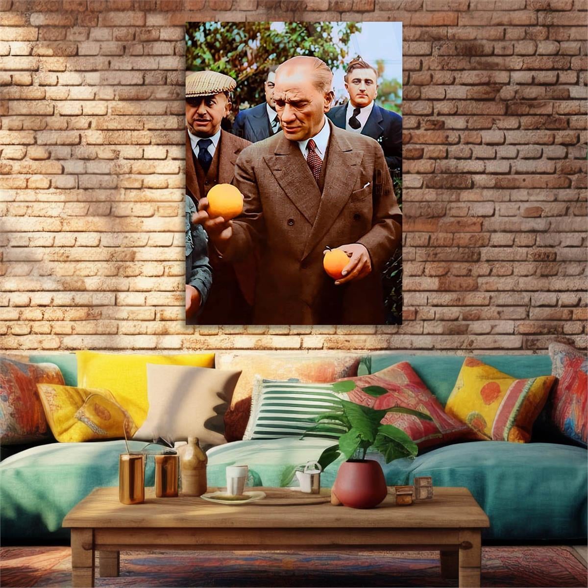 Dikey VatanTemalı Cam Tablo 142