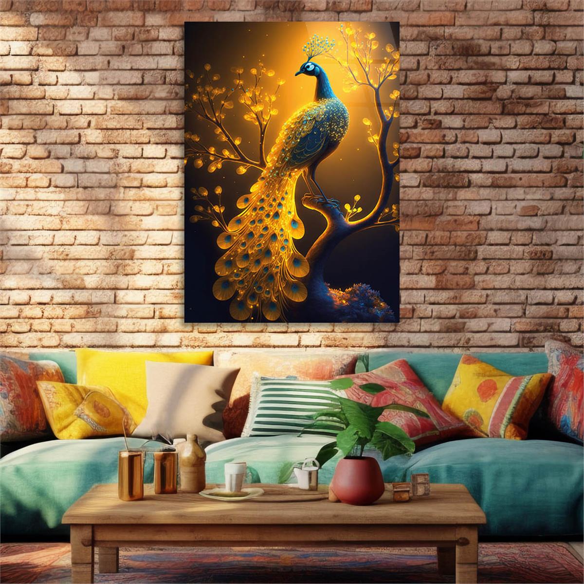 Vertical Tempered Glasss Wall Arts Natured-Themed162