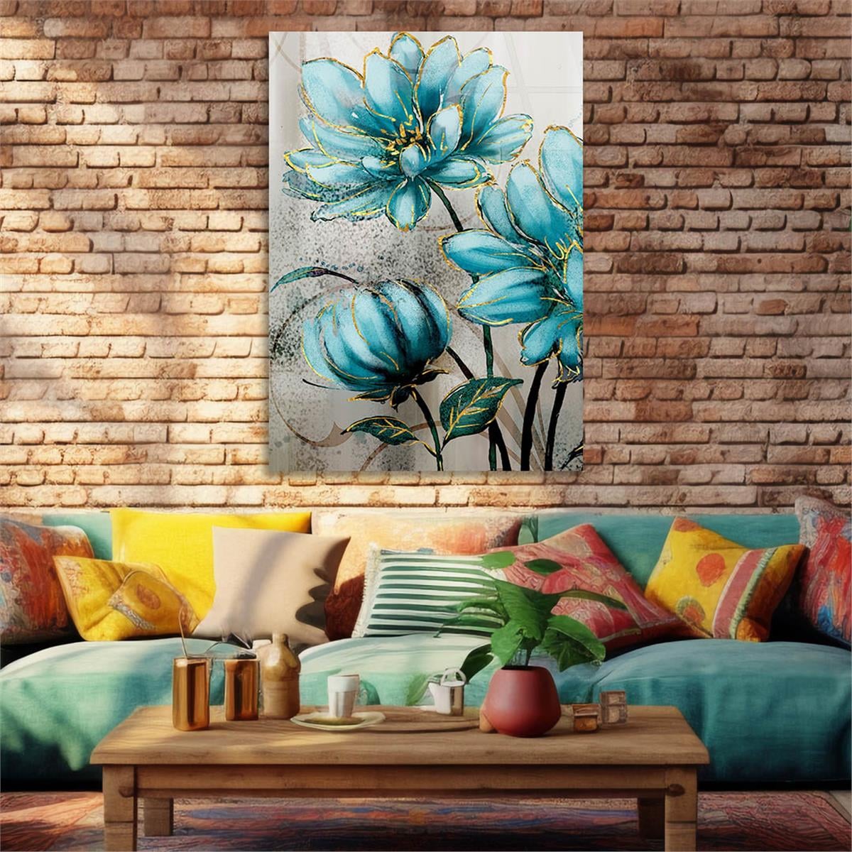 Kunst Thema auf bedrucktem Glas
