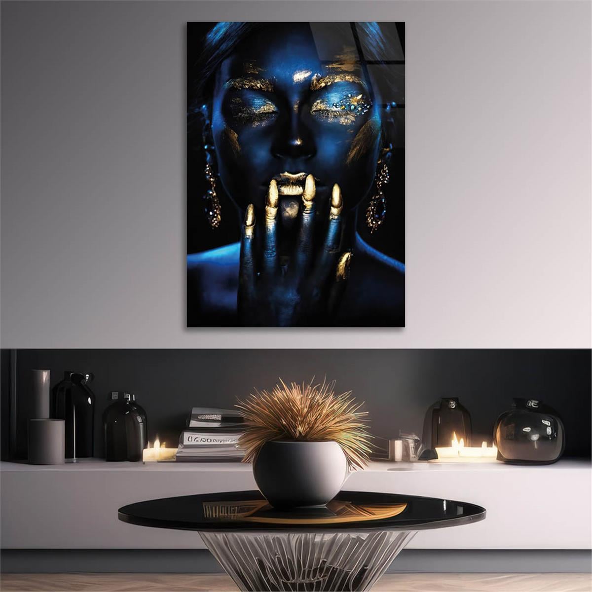 Kunst Thema auf bedrucktem Glas