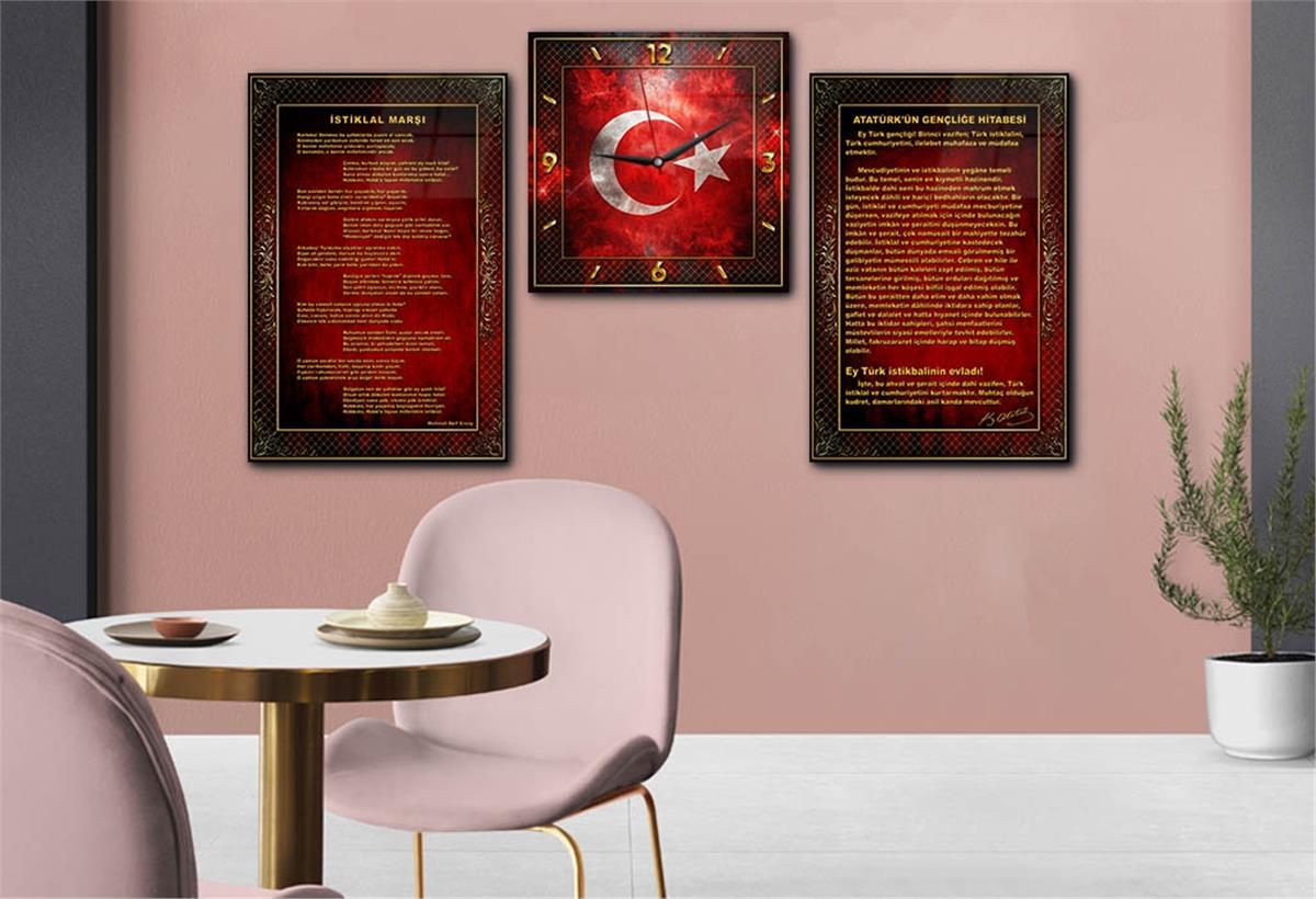 Vatan Temalı Saatli Set 043