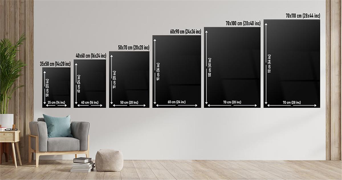 Dikey Sanat Temalı Cam Tablo 350