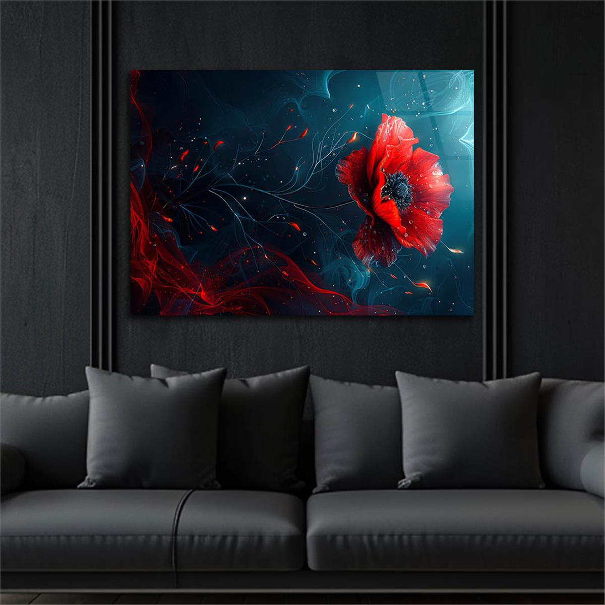 Horizontal Art-Themed Tempered Glass Wall Art 466