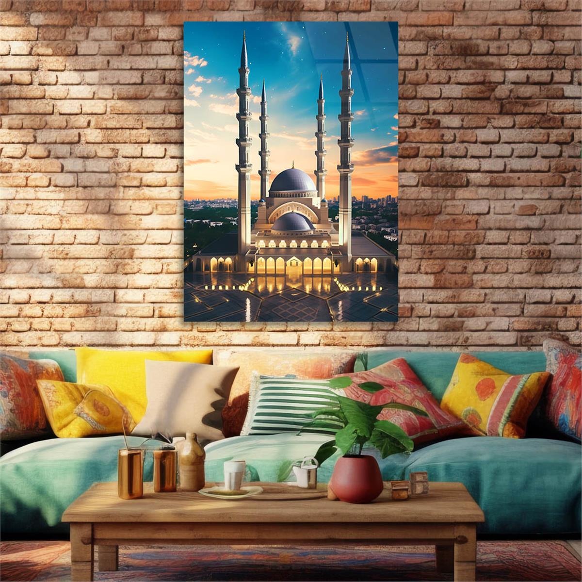 Dikey Dini Temalı Cam Tablo 265