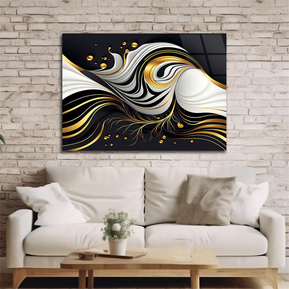 Horizontal Art-Themed Tempered Glass Wall Art 540