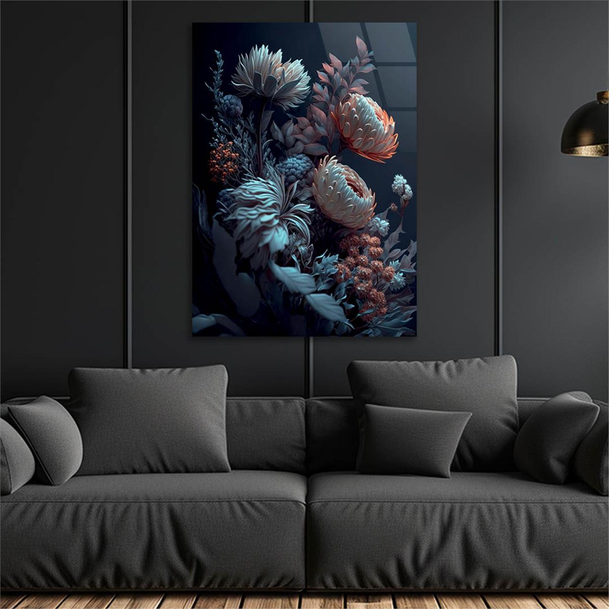 Vertical Tempered Glasss Wall Arts Natured-Themed213