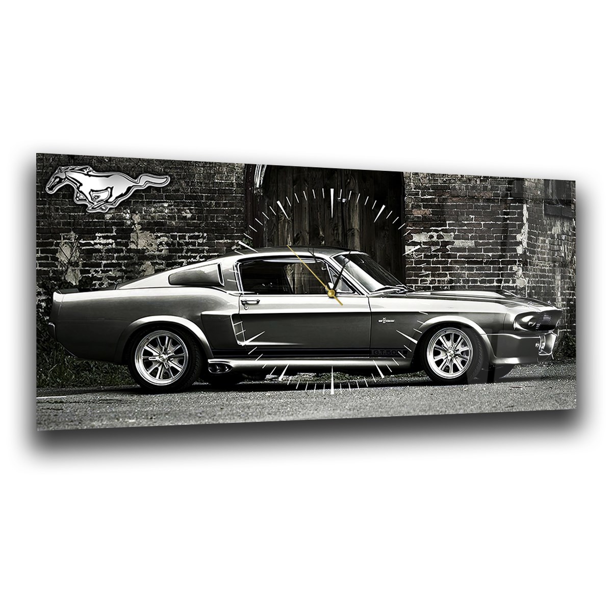 Klasik Ford Mustang Saatli Cam Tablo