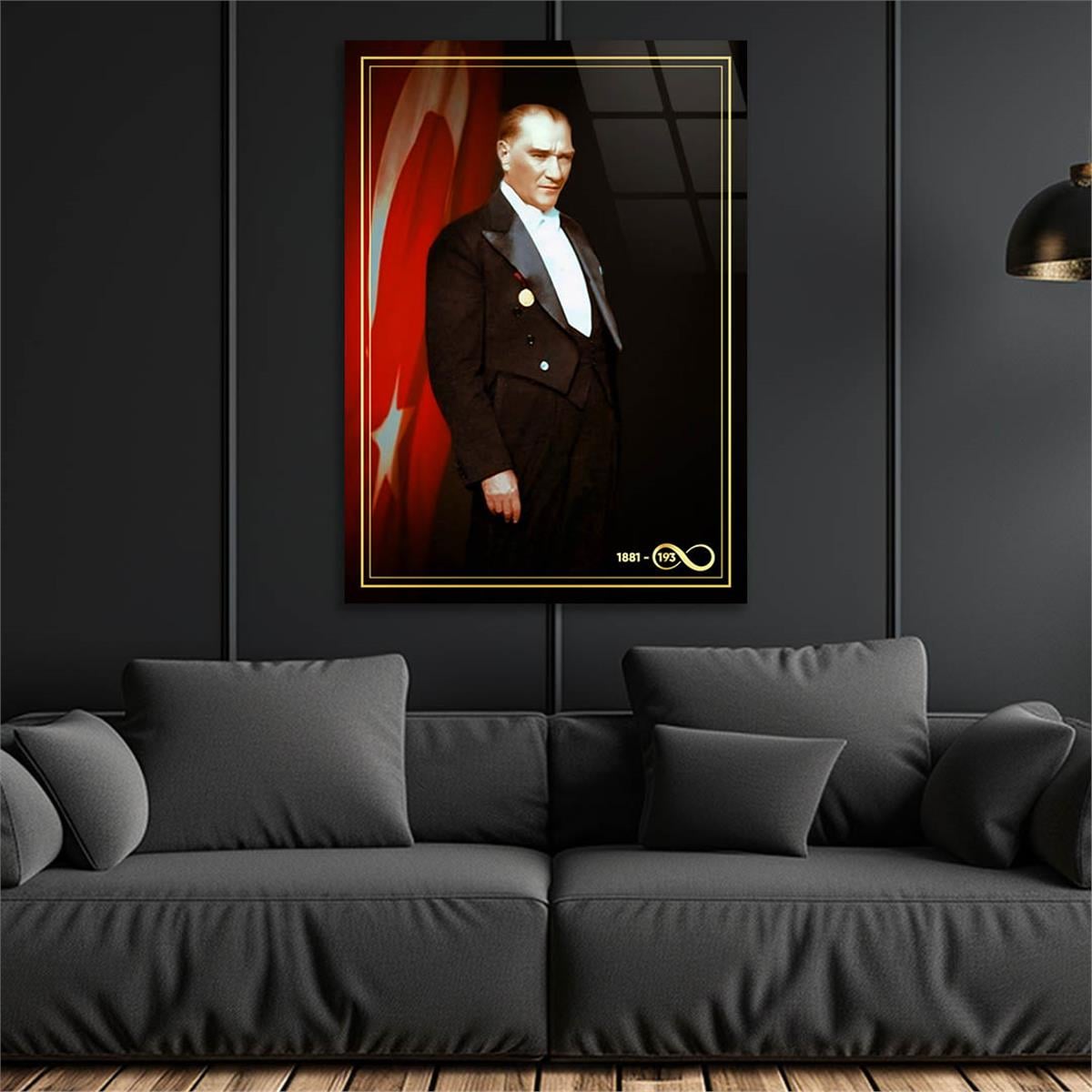 Dikey VatanTemalı Cam Tablo 262