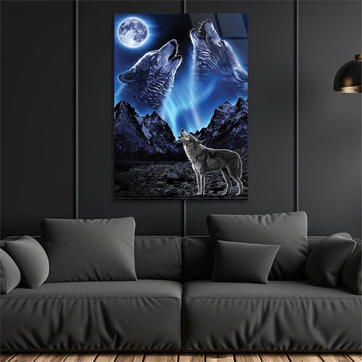 Wolf Tempered Glass Wall Art