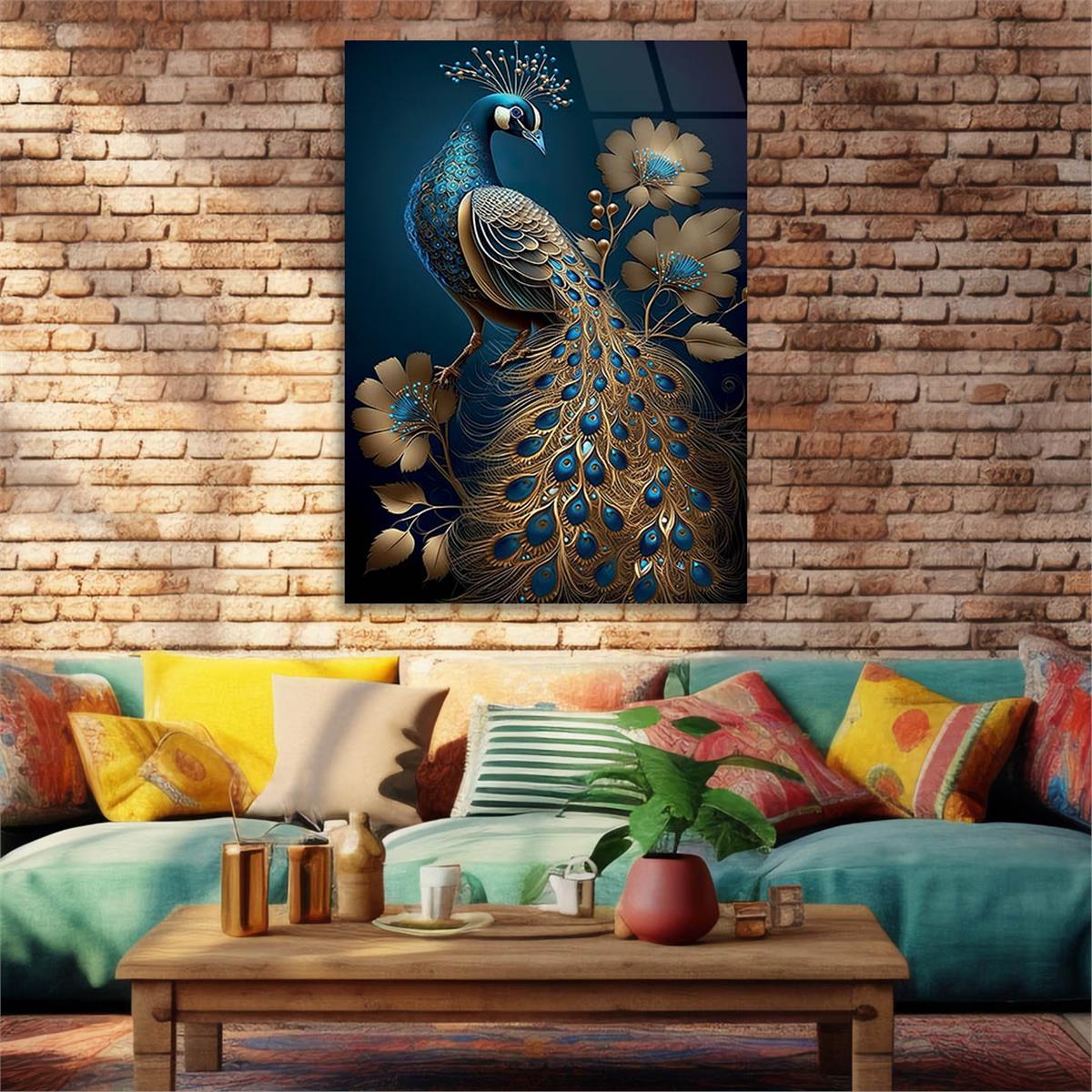Vertical Tempered Glasss Wall Arts Natured-Themed187