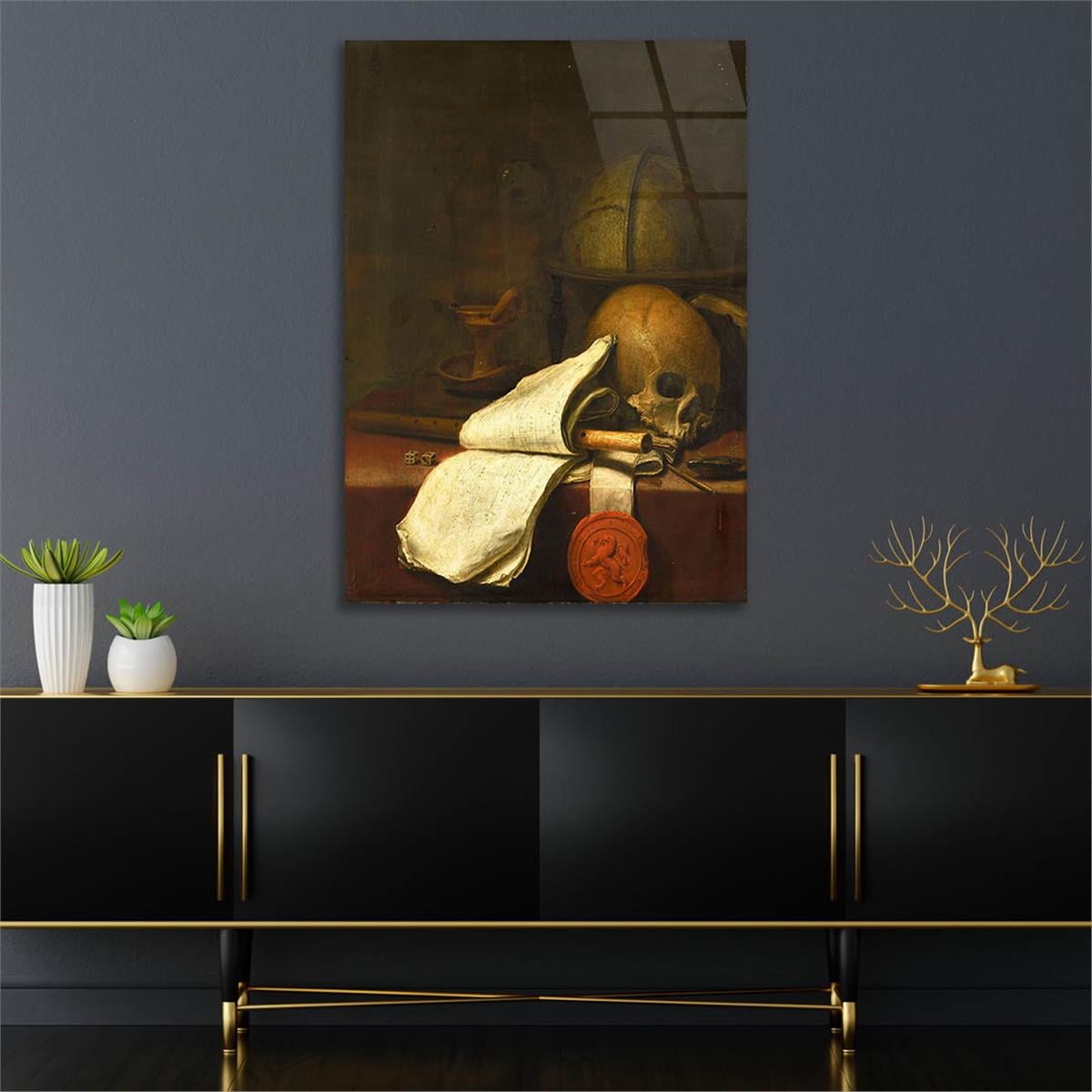 Kunst Thema auf bedrucktem Glas