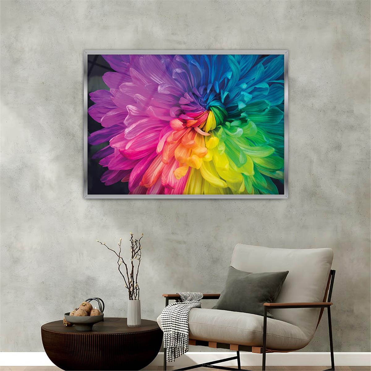 Aluminum-Framed Art-Themed Tempered Glass Wall Art 092
