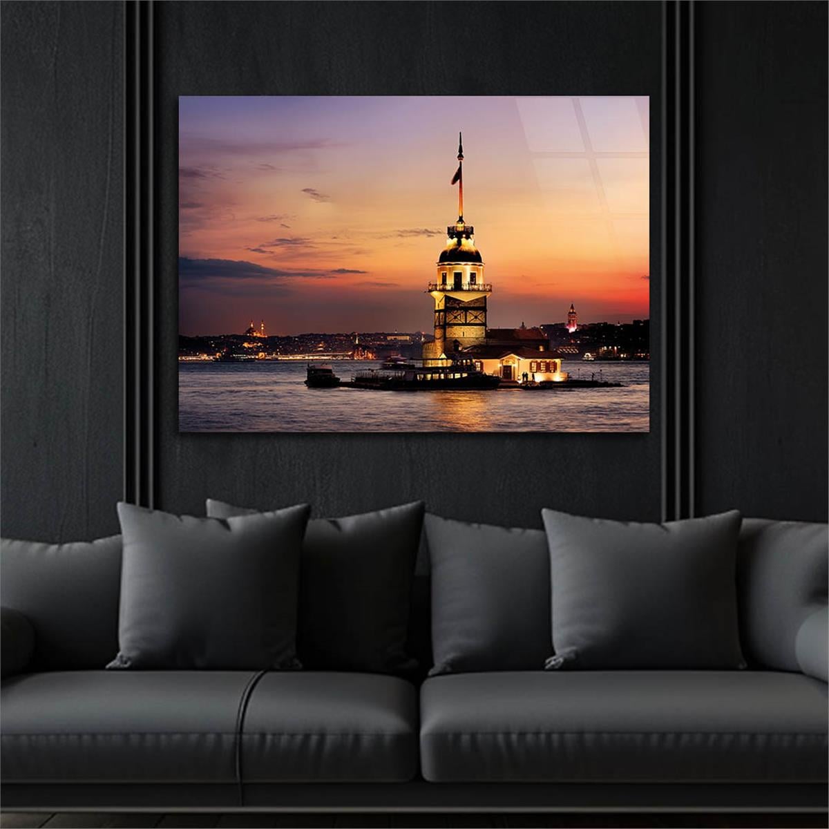Horizontal Natured-Themed Tempered Glass Wall Art 268