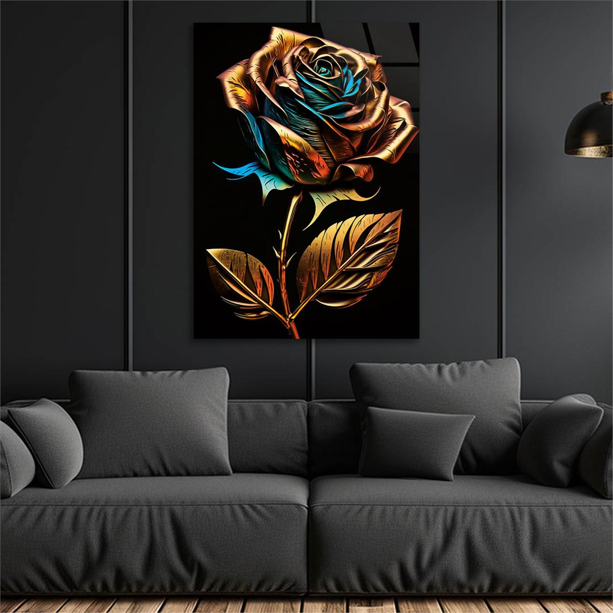 Vertical Tempered Glasss Wall Arts Natured-Themed139