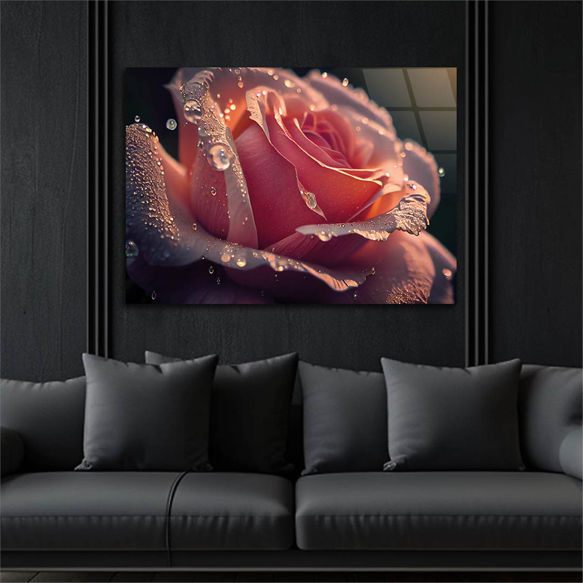 Horizontal Natured-Themed Tempered Glass Wall Art 307