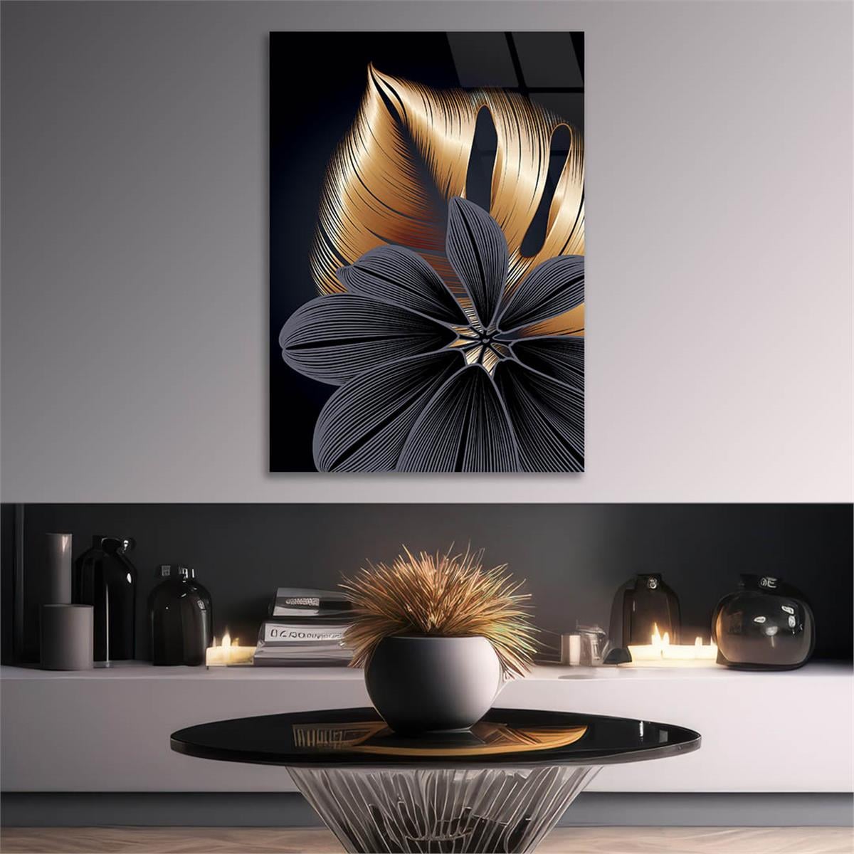 Kunst Thema auf bedrucktem Glas