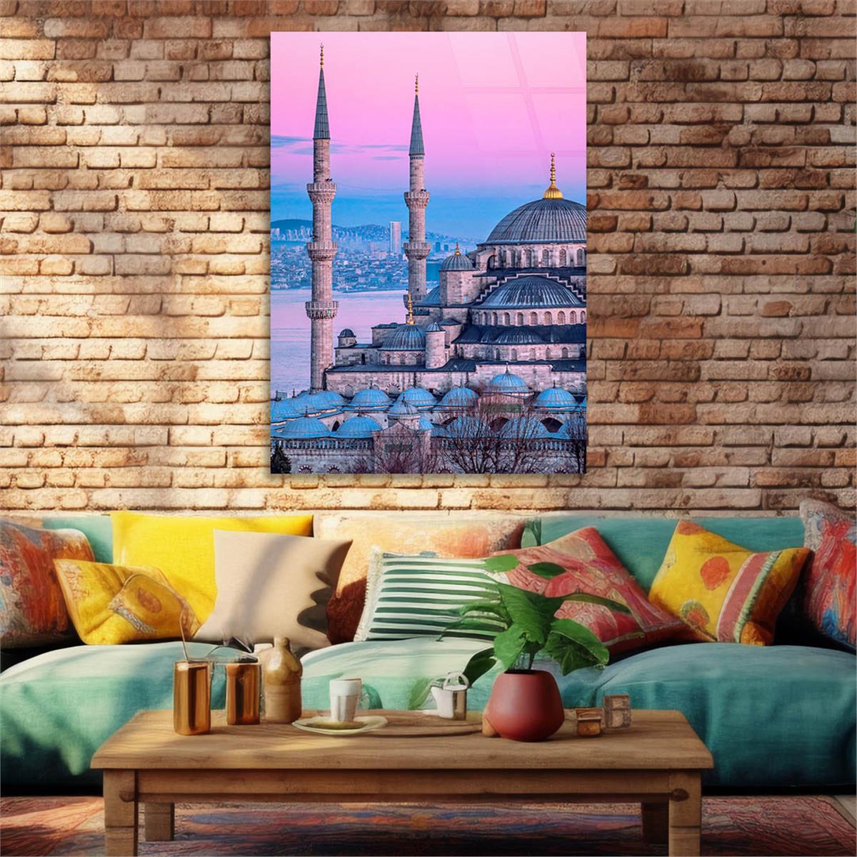 Dikey Dini Temalı Cam Tablo 261