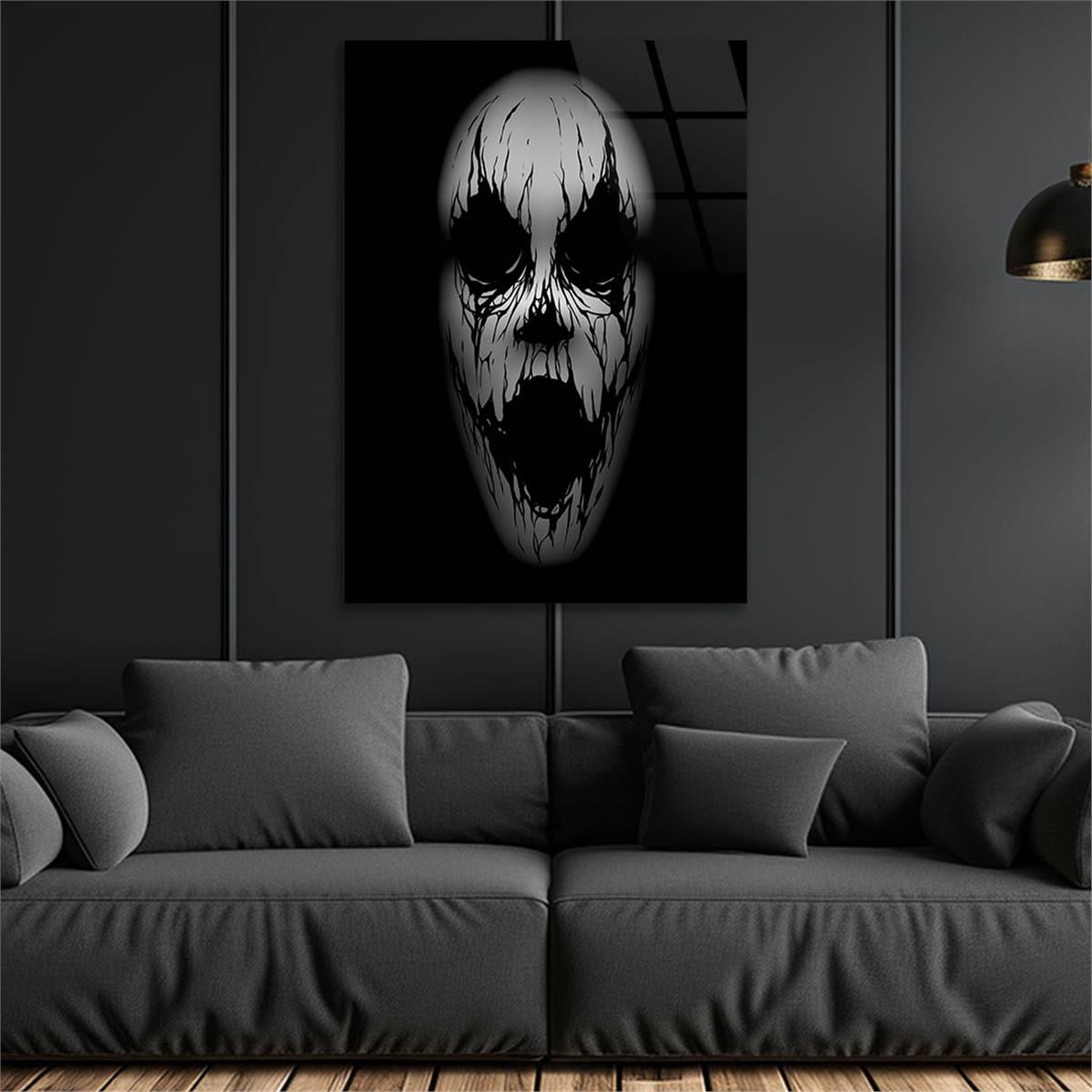 Kunst Thema auf bedrucktem Glas