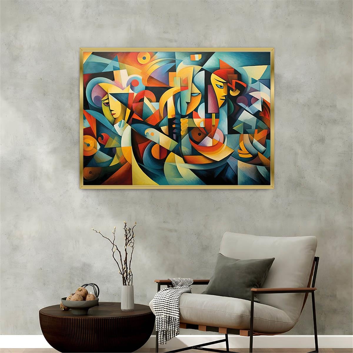 Alüminyum Çerçeveli Sanat Temalı Cam Tablo 033