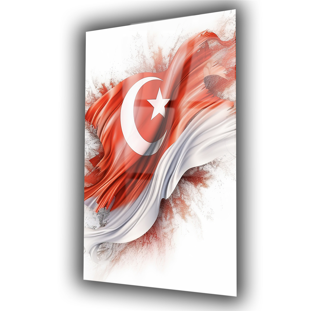 Dikey VatanTemalı Cam Tablo 183