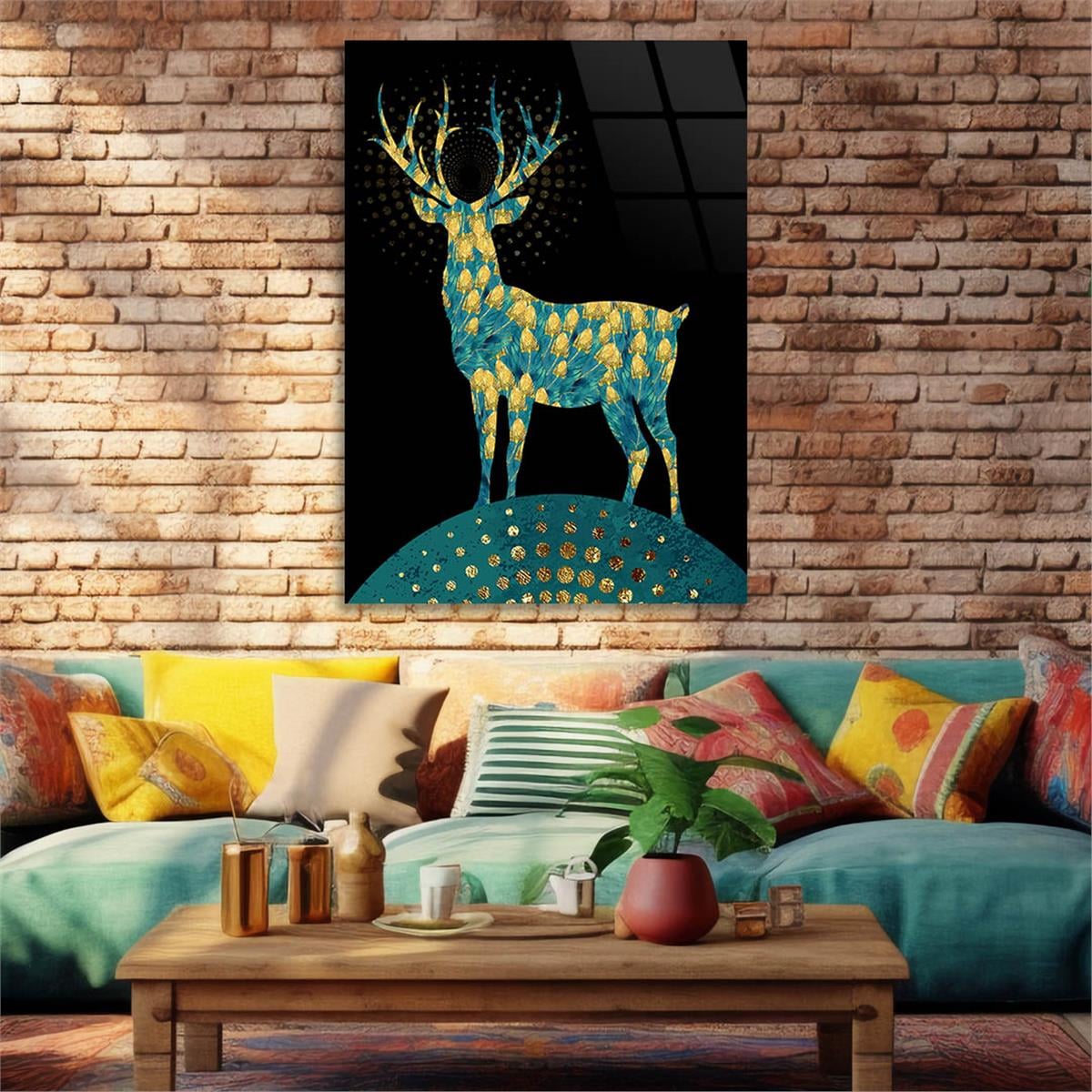 Vertical Tempered Glasss Wall Arts Art-Themed226