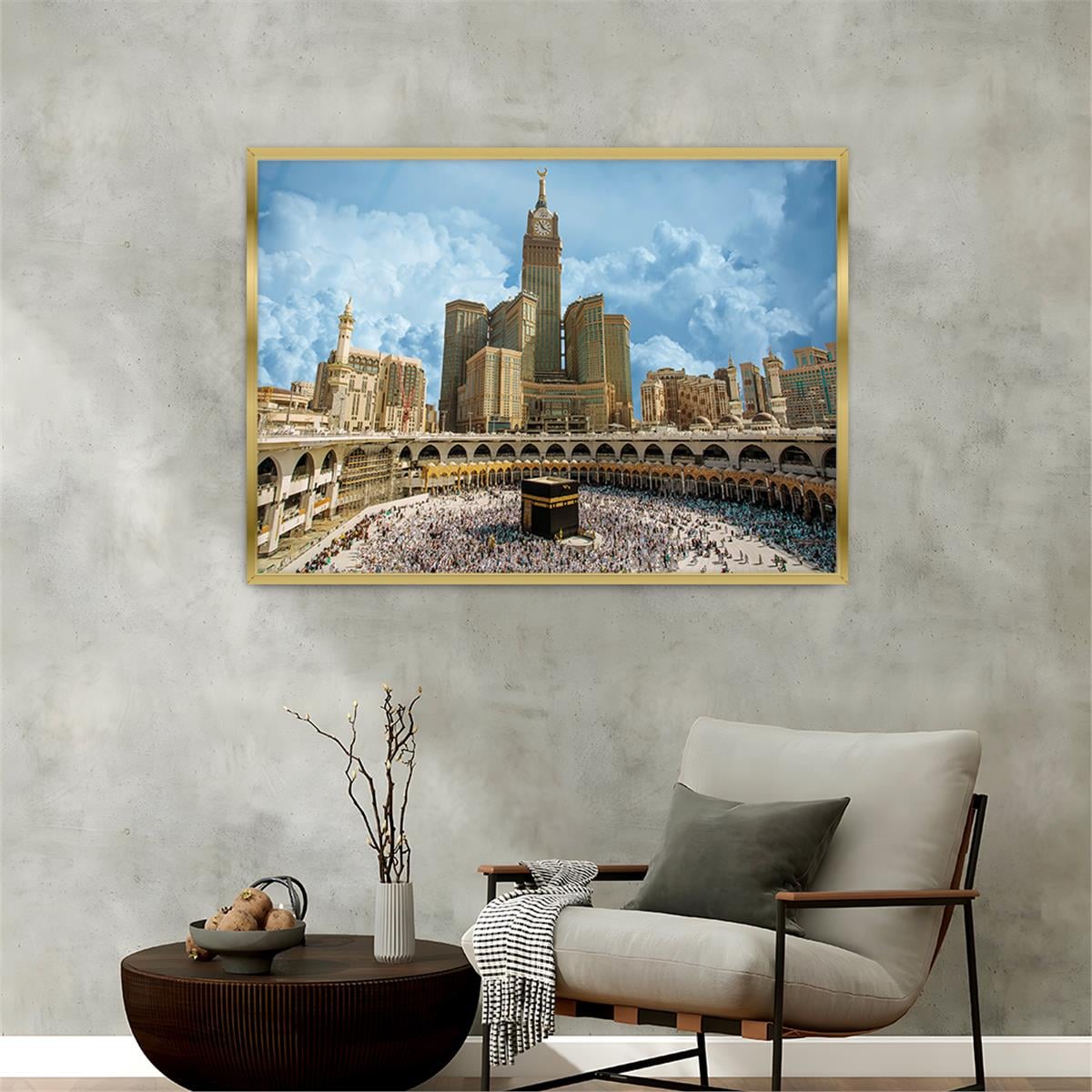 Aluminum-Framed Religious-Themed Tempered Glass Wall Art 025
