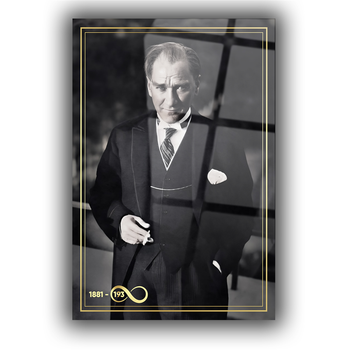 Dikey VatanTemalı Cam Tablo 241