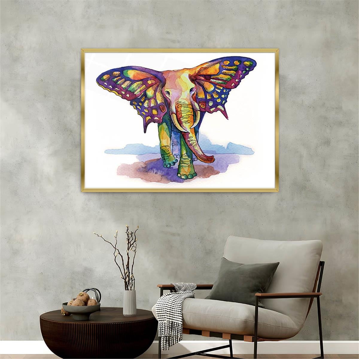 Aluminum-Framed Art-Themed Tempered Glass Wall Art 087