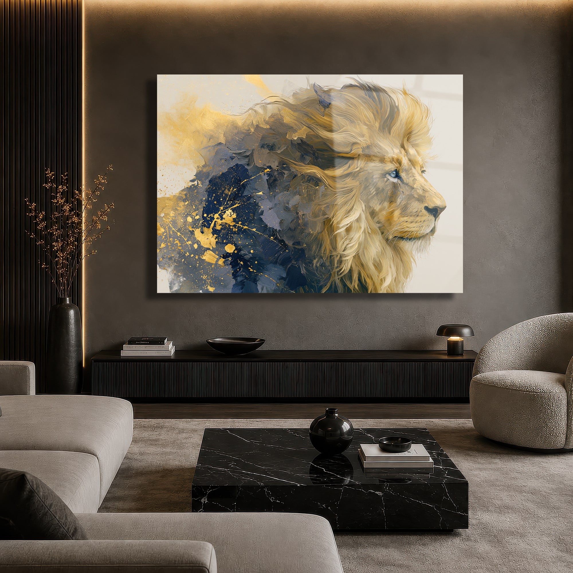 Horizontal Art-Themed Tempered Glass Wall Art 577