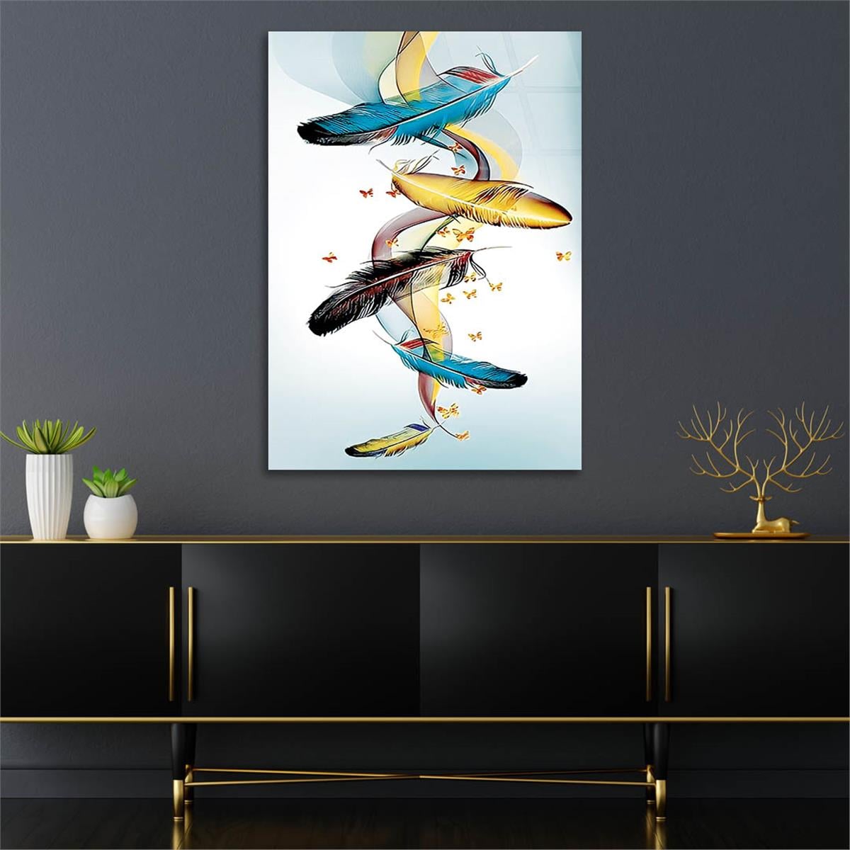 Kunst Thema auf bedrucktem Glas