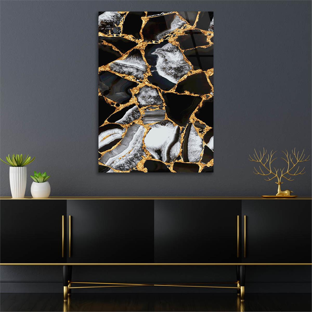 Kunst Thema auf bedrucktem Glas