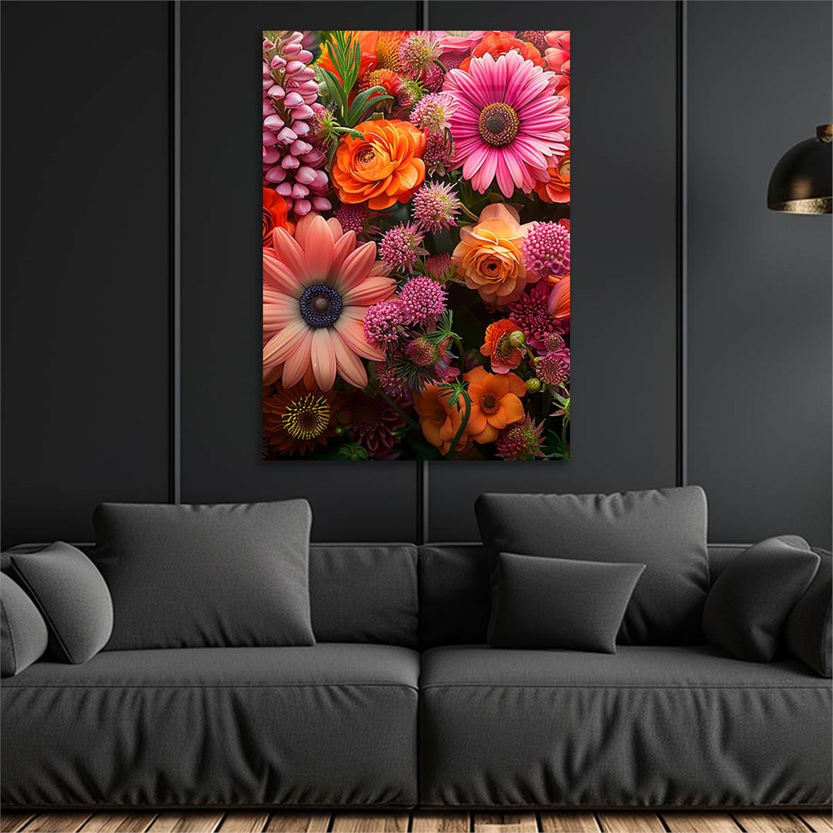 Dikey Sanat Temalı Cam Tablo 505