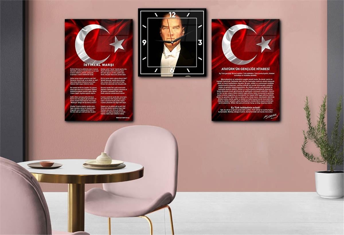 Vatan Temalı Saatli Set 049