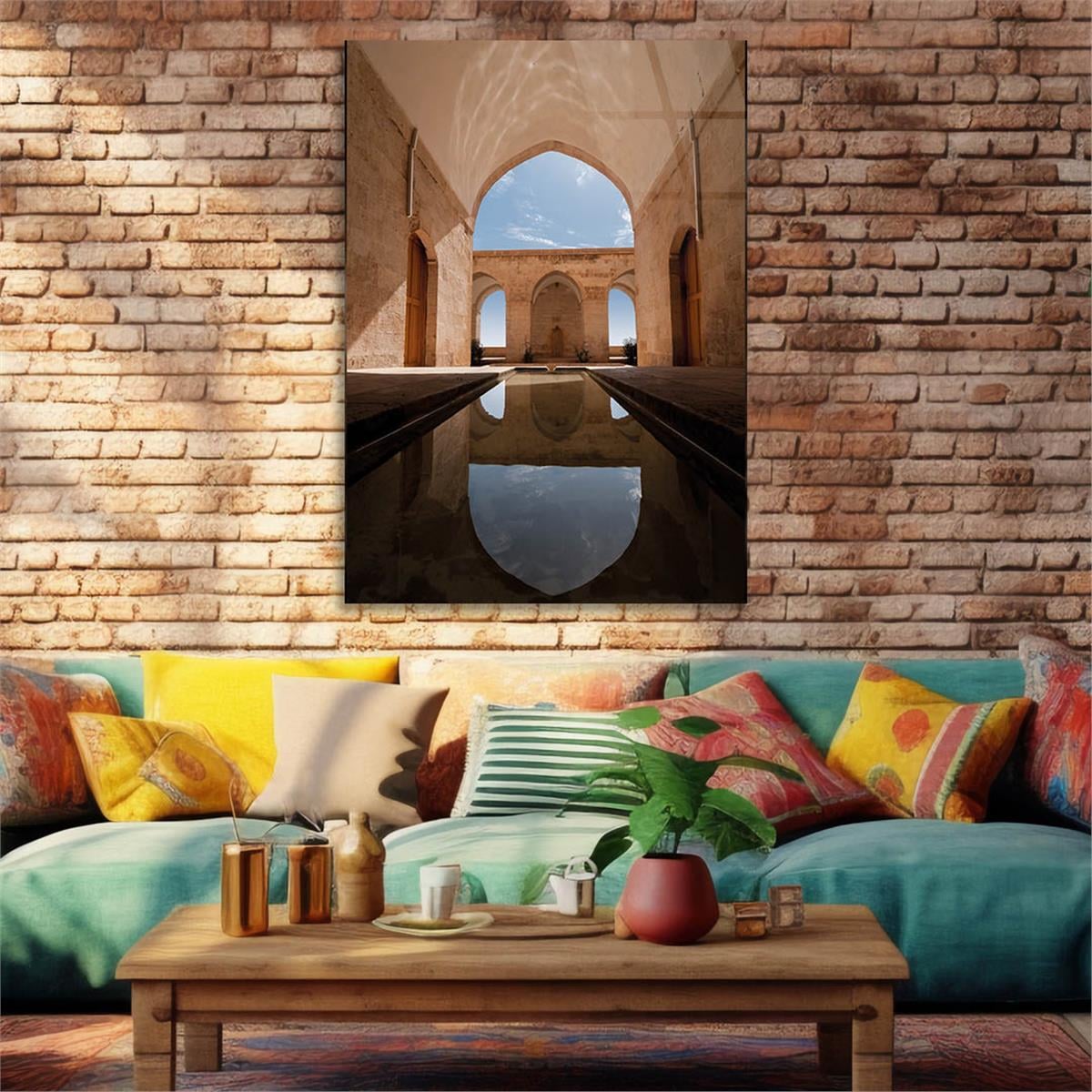 Vertical Tempered Glasss Wall Arts Art-Themed 329