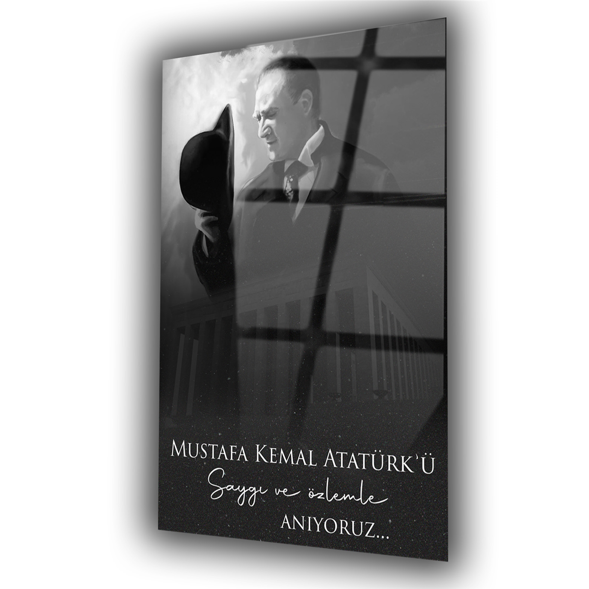Dikey VatanTemalı Cam Tablo 178
