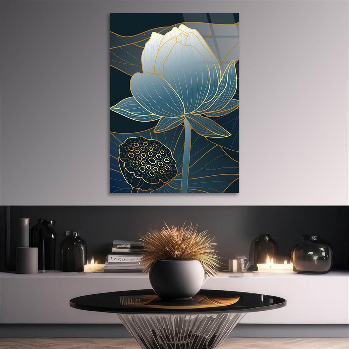 Kunst Thema auf bedrucktem Glas