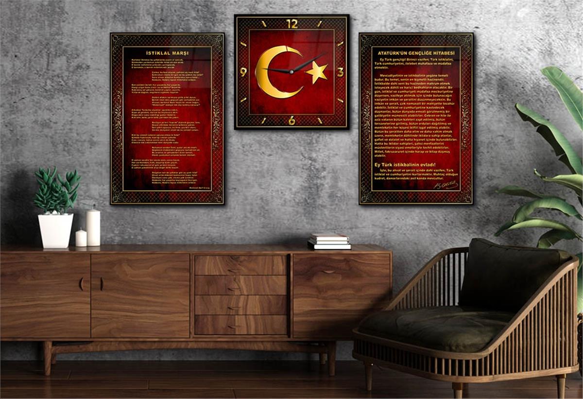 Vatan Temalı Saatli Set 056