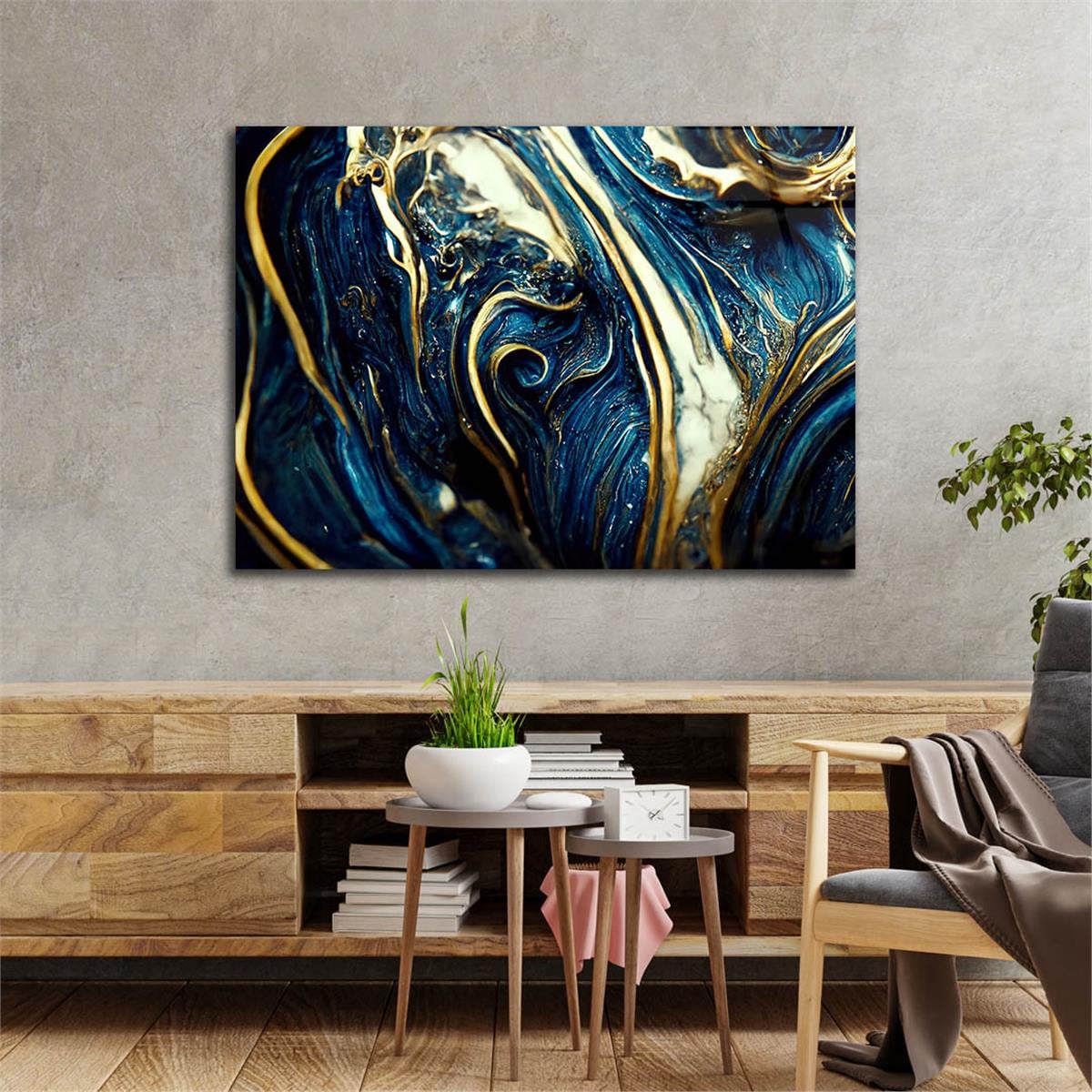 Horizontal Art-Themed Tempered Glass Wall Art 562