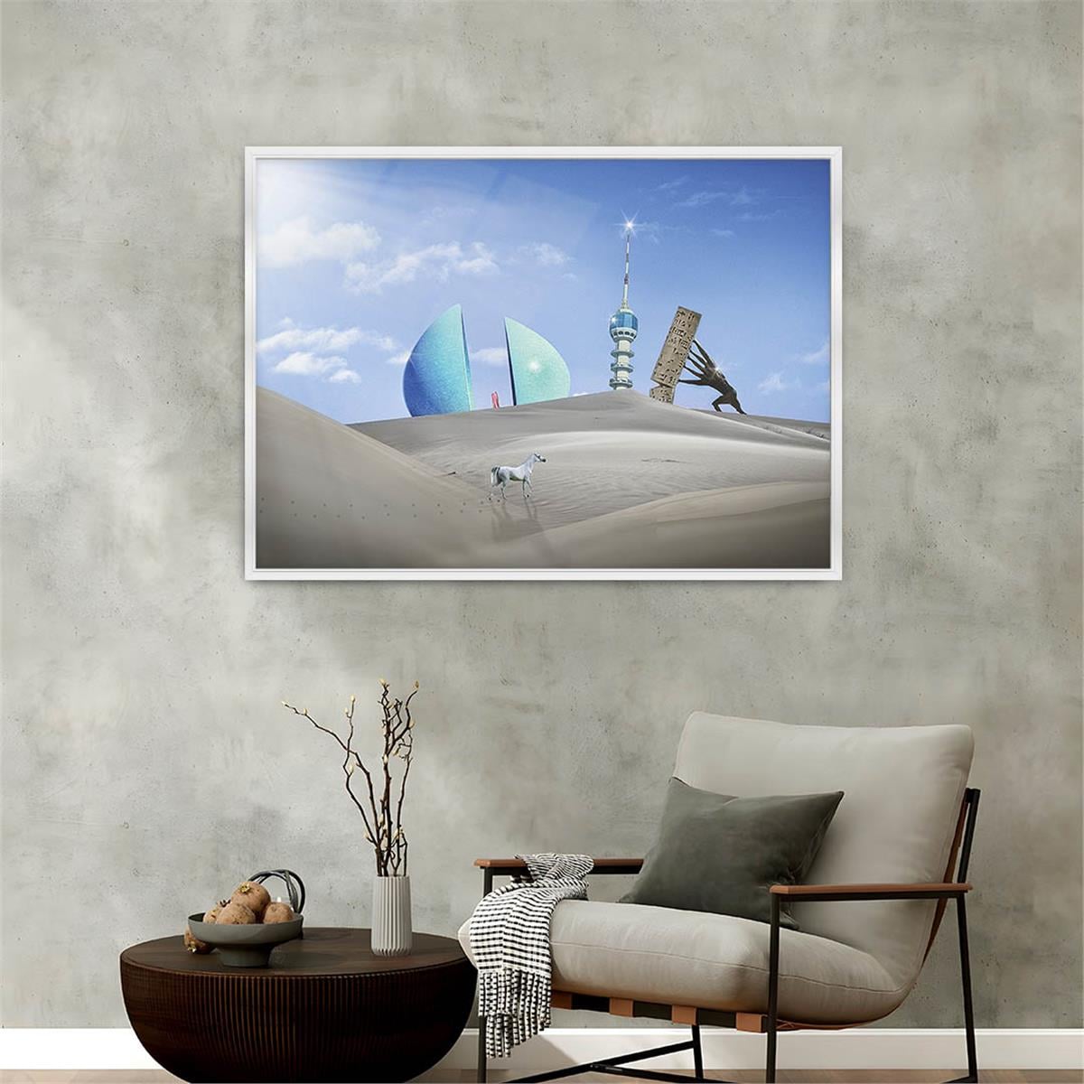 bedrucktes Glas mit Aluminiumrahmen und Kunst Themen 