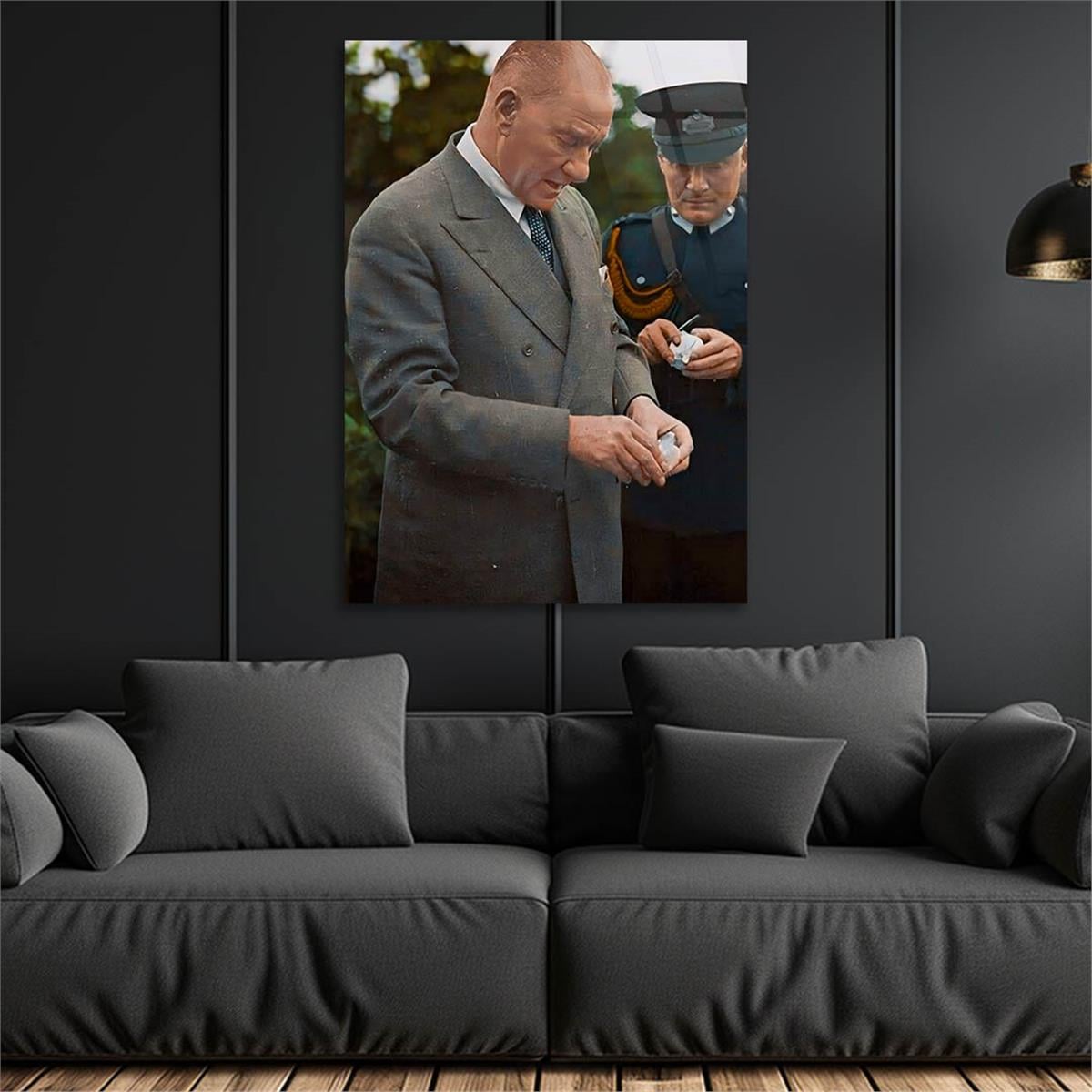 Dikey VatanTemalı Cam Tablo 141