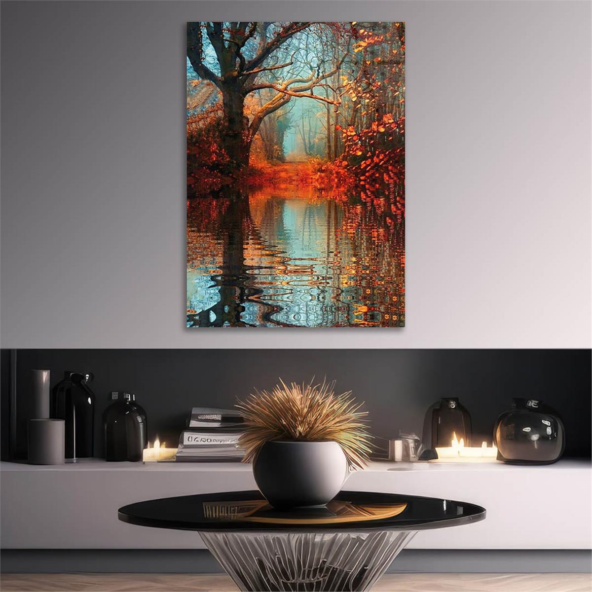 Kunst Thema auf bedrucktem Glas