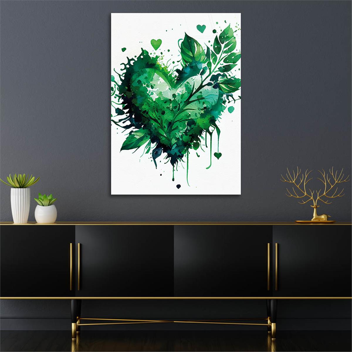 Vertical Tempered Glasss Wall Arts Natured-Themed120