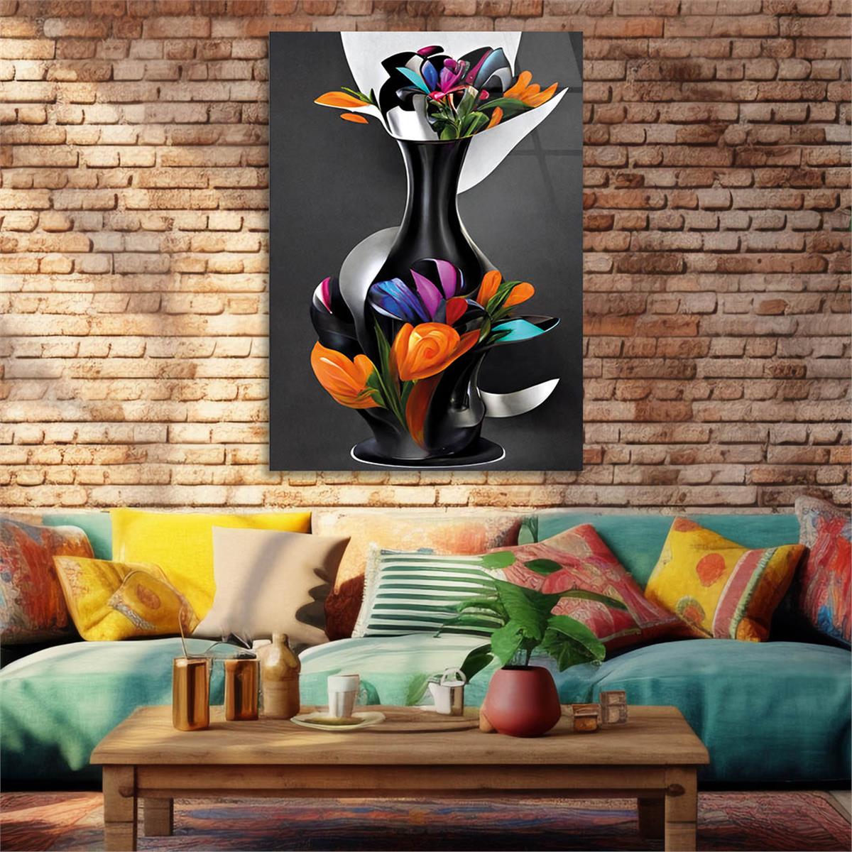 Vertical Tempered Glasss Wall Arts Natured-Themed112