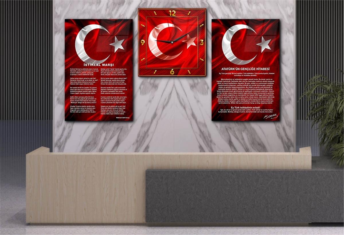 Vatan Temalı Saatli Set 044