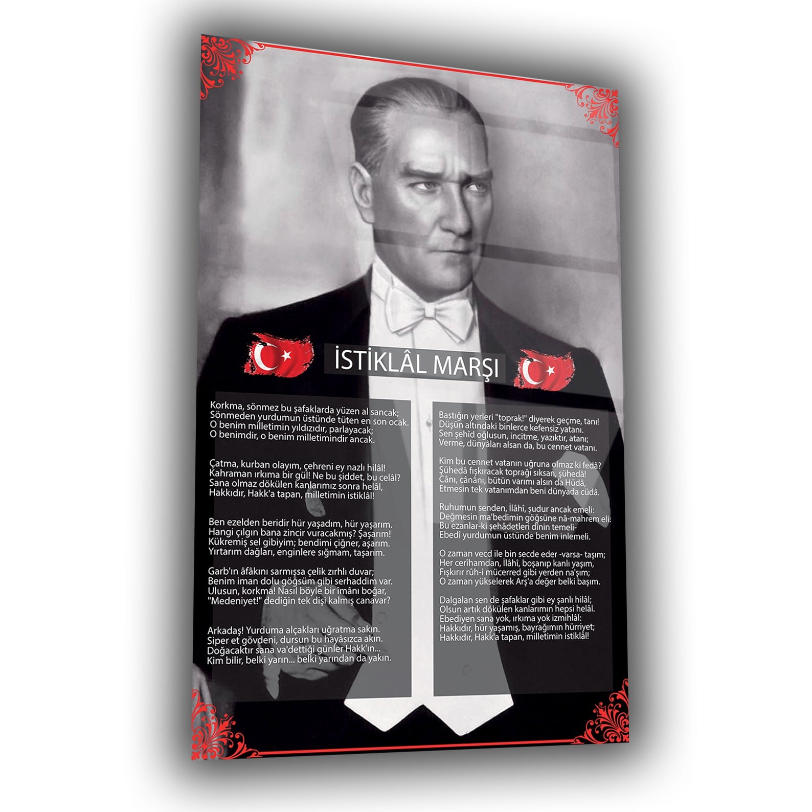 Dekoratif Atatürk İstiklal Marşı Duvar Tablosu