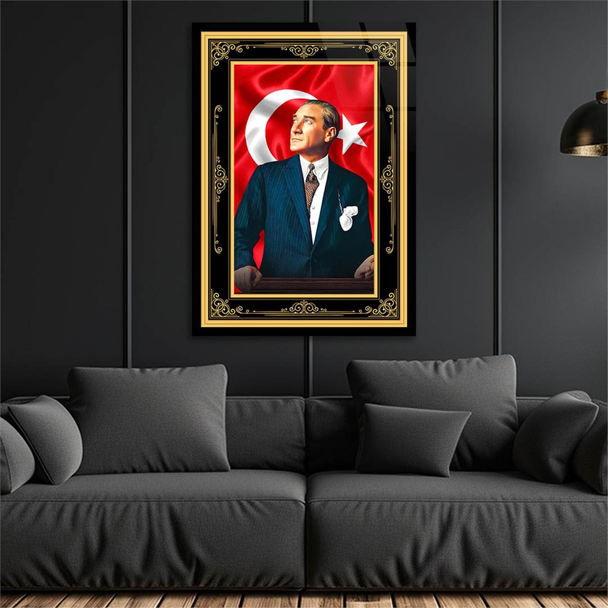 Dikey VatanTemalı Cam Tablo 207