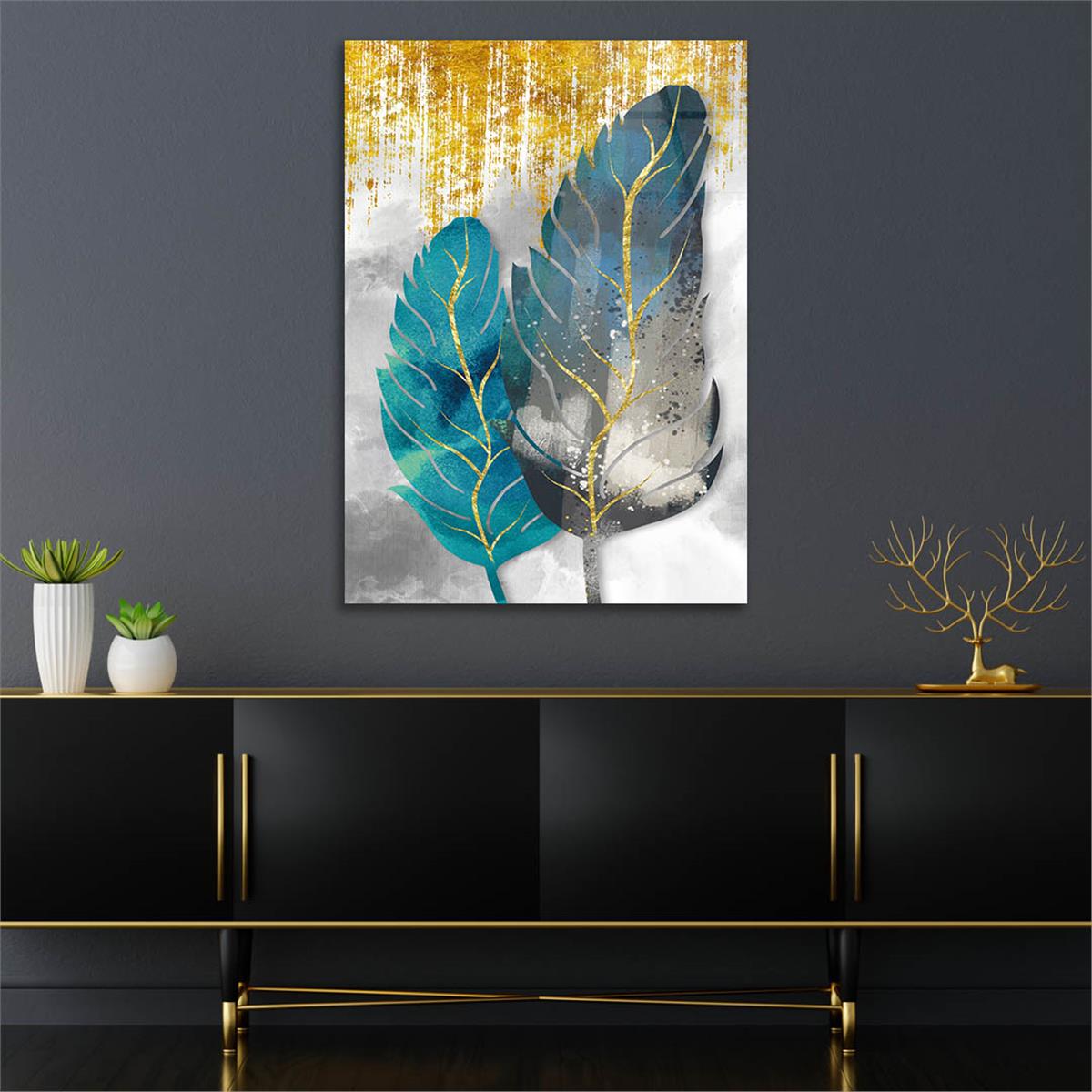 Vertical Tempered Glasss Wall Arts Art-Themed 334