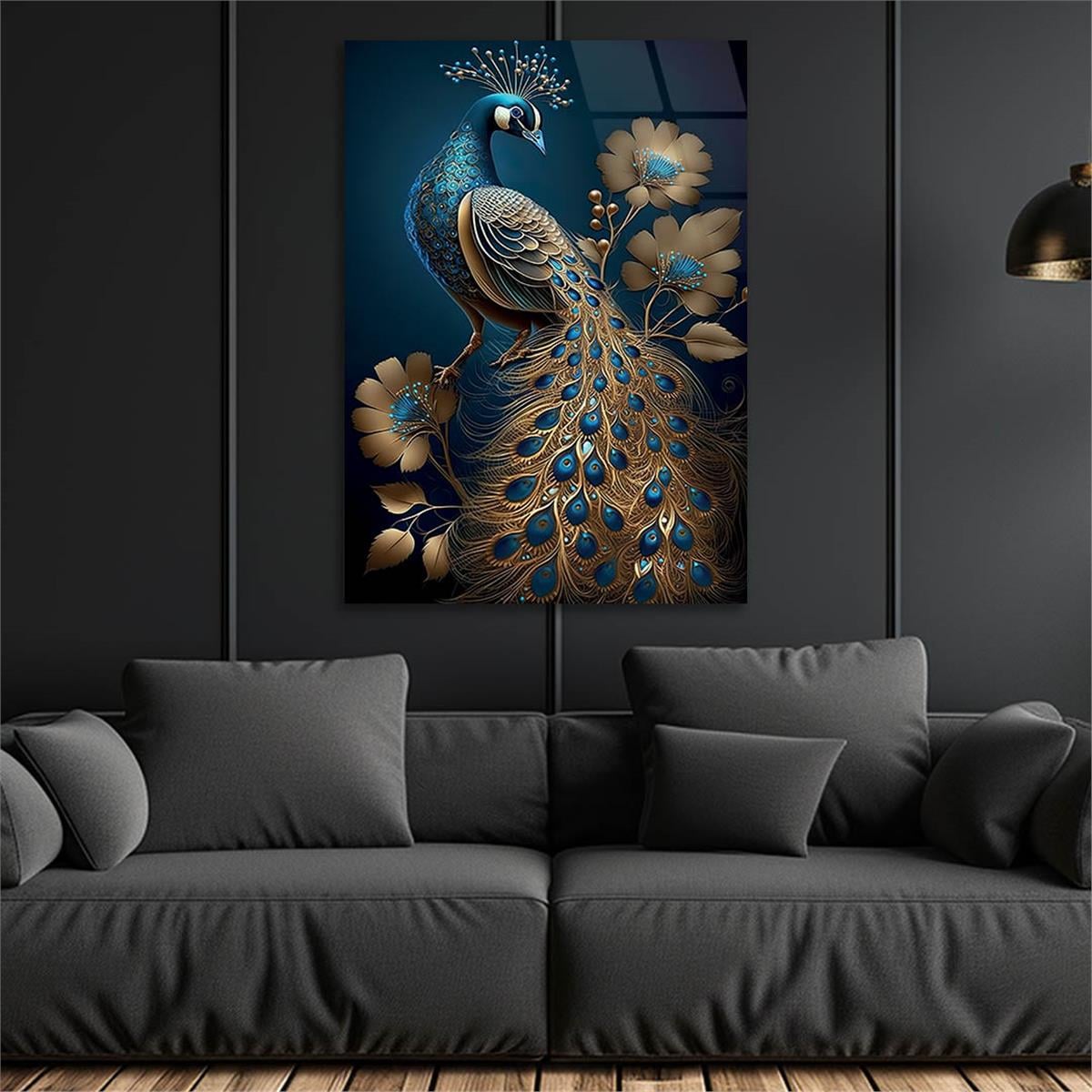 Vertical Tempered Glasss Wall Arts Natured-Themed187